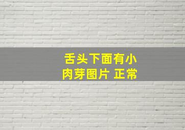 舌头下面有小肉芽图片 正常